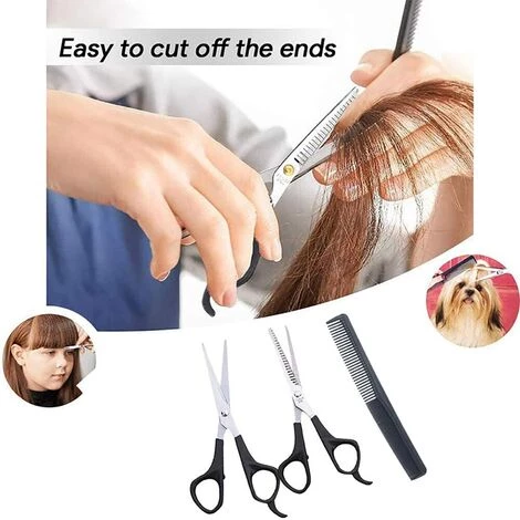 FUIENKO 3PCS Friseur Schere 6 Zoll Schere Für Schneiden Dünner Werdendes Haar Kamm Friseur Zubehör Salon Friseur Schere,Scissors Set 2 FUIENKO 3PCS Friseur Schere 6 Zoll Schere Für Schneiden Dünner Werdendes Haar Kamm Friseur Zubehör Salon Friseur Schere,Scissors Set – Bild 2