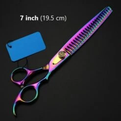 FUIENKO 8,0 Zoll Pet Barber Zubehör High-end Edelstein Zahn Ausdünnung Schere Pet Pflege Schere,7 Inch