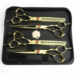Fuienko 7 Zoll Friseur Schere Für Friseur Japanischen Friseur Schere Set Ausdünnung Haar Schneiden Scheren Set,7 Inch 4PC