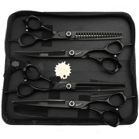 Fuienko 7 Zoll Friseur Schere Für Friseur Japanischen Friseur Schere Set Ausdünnung Haar Schneiden Scheren Set,7 Inch 4PC 2 Fuienko 7 Zoll Friseur Schere Für Friseur Japanischen Friseur Schere Set Ausdünnung Haar Schneiden Scheren Set,7 Inch 4PC – Bild 2