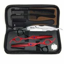 FUIENKO Haar Schneiden Ausdünnung Schere Friseur Haarschnitt Set Professionelle Scheren Salon Haar Schere 6.0 "Haar Schere,leather Case Set -Angebote Schneidwerkzeug Store 67131516 5