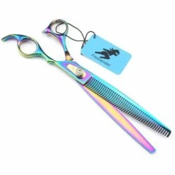 FUIENKO 8 Zoll Regenbogen Hund Pet Ausdünnung Schere Feine Zahn Grooming Schere Professional Pet Schere Hohe Qualität Haar Schneiden Schere,thinning Only -Angebote Schneidwerkzeug Store 67131522 4