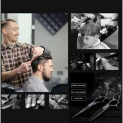 FUIENKO 6,0 Professionelle Edelstahl Barber Friseur Schneiden Schere Salon Haar Scheren Haar Schönheit Wählen Verpackt Mit Klingen,Silber -Angebote Schneidwerkzeug Store 67131534 5