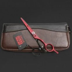 FUIENKO Barbertop Japan 440C Salon Friseur Schere 6 Zoll Barber Flache Zahn Scissor Set Lagerung Tasche Stlying Werkzeuge,f