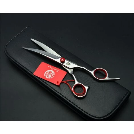 FUIENKO 7 Zoll 19,5 Cm 62HRC Professionelle Hunde Katzen Haustiere Haar Scheren Friseur Schere Schneiden Schere Gebogen Unten Gebogene Schere Z4001,Black Screw Add Case 2 FUIENKO 7 Zoll 19,5 Cm 62HRC Professionelle Hunde Katzen Haustiere Haar Scheren Friseur Schere Schneiden Schere Gebogen Unten Gebogene Schere Z4001,Black Screw Add Case – Bild 2