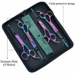 FUIENKO Leder Schere Fall Professionelle Salon Friseur Scheren Tasche Pet Scher Halter Können Setzen 3/4Pcs Scissor Big Lagerung Taschen C0020A,C0020A-01(for 3pcs) -Angebote Schneidwerkzeug Store 67131610 5