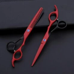 FUIENKO Professionelle Japan 440c 6 ''Blume Griff Rot & Schwarz Haar Schere Haarschnitt Verdünnung Barber Schneiden Scheren Friseur Schere,set