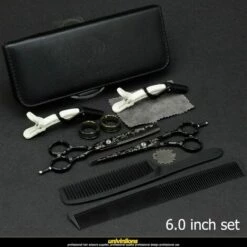 Fuienko 5.5 "6" Professional Salon Schere Barber Scisors Japan Friseur Schere Coiffeur Japanischen Haar Schneiden Scheren,6 Inch Case Set