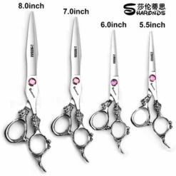 FUIENKO Friseur Schere 7/8 Zoll Haar Schneiden Schere Edelstahl Haar Verdünnung Schere Sapphire Salon Barber Schere Feine,4PC -Angebote Schneidwerkzeug Store 67131722 5