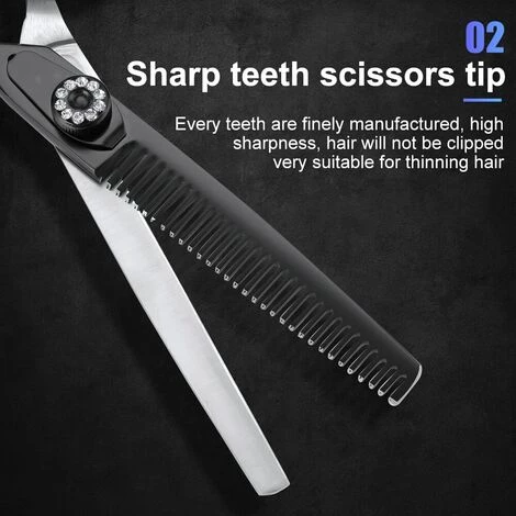 FUIENKO SENIGNOL 6 Zoll Haar Schere Dünner Professionelle Barber Scissor Set Haar Schneiden Schere Salon Haar Scheren 440C Japan Stahl,6.0 Thinning 4 FUIENKO SENIGNOL 6 Zoll Haar Schere Dünner Professionelle Barber Scissor Set Haar Schneiden Schere Salon Haar Scheren 440C Japan Stahl,6.0 Thinning – Bild 4