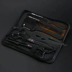 FUIENKO Professionelle Japan 440C 6'' Haar Schere Haarschnitt Scissor Verdünnung Barber Schneiden Scheren Friseur Schere Barbershop Set,cutting And Thinning -Angebote Schneidwerkzeug Store 67131812 5