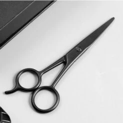 FUIENKO Haarschnitt Flache Schere Haar Schere Pony Bart Haar Trimmen Nase Friseur Scissors Hair Professional Barber