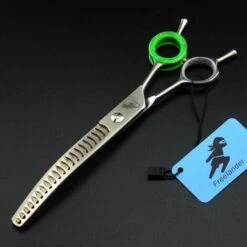 FUIENKO 7,0 Zoll High-end Professional Pet Hund Pflege Schere Fishbone Gebogene Dünner Schere Scheren Verdünnung Rate über 45%,scissors Only