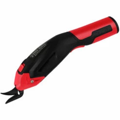 HAPPYSHOPPING Elektrische Akku-Multifunktionsschere, Tragbare Stoffschneidemaschine, Teppichschere, Tragbare, Wiederaufladbare USB-Elektroschere, Akku-Schere Zum Schneiden Von Stoff, Baumwolle, Leder, Karton, Rot