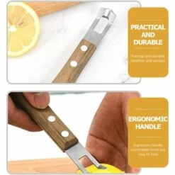 QERSTA 2 Stück U-förmiges Messer, Zitrusschäler Aus Edelstahl, Obst- Und Gemüseschneidewerkzeug (5,9 X 0,9 Zoll) -Angebote Schneidwerkzeug Store 67156398 4