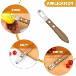 QERSTA 2 Stück U-förmiges Messer, Zitrusschäler Aus Edelstahl, Obst- Und Gemüseschneidewerkzeug (5,9 X 0,9 Zoll) -Angebote Schneidwerkzeug Store 67156398 5