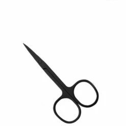 FUIENKO Edelstahl Professionelle Nagel Scheren Maniküre Für Nägel Augenbraue Nase Wimpern Häutchen Schere Gebogene Pediküre Make-Up Werkzeuge,Black