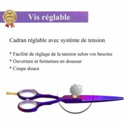 BF 1 Professionelles Friseurscheren-Set Lila Kamm Stahl Rasierer Friseurschere Ausdünnung Haarschnitt Pony Friseur -Angebote Schneidwerkzeug Store 67420657 5