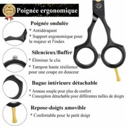 BF 1 Set Professionelles Friseurscheren-Set Schwarz Kamm Stahl Rasierer Friseurschere Ausdünnung Haarschnitt Schnitt Pony Friseur -Angebote Schneidwerkzeug Store 67420922 4