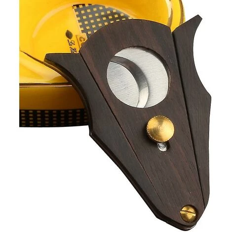 PERLE RARE Zigarrenschneider Aus Holz, Zigarrenschneider Aus Edelstahl, Spezielle Zigarrenschneider, Scharfe Tragbare Zigarrenschere Aus Ebenholz 2 PERLE RARE Zigarrenschneider Aus Holz, Zigarrenschneider Aus Edelstahl, Spezielle Zigarrenschneider, Scharfe Tragbare Zigarrenschere Aus Ebenholz – Bild 2