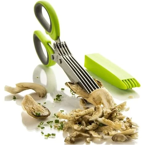 ILOVEMILAN Kräuterschere, 5-Klingen-Kräuterschere Kräuterschere Für Kräuter Mit Reinigungskamm 3 ILOVEMILAN Kräuterschere, 5-Klingen-Kräuterschere Kräuterschere Für Kräuter Mit Reinigungskamm – Bild 3