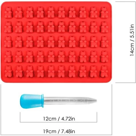 MONLY Silikonformen Für Gummibärchen Und Eiswürfel, SENHAI Set Mit 3 Silikonformen Für Die Herstellung Von Gelee-Schokoladen-Seifenkuchen, Muffins – Bär 4 MONLY Silikonformen Für Gummibärchen Und Eiswürfel, SENHAI Set Mit 3 Silikonformen Für Die Herstellung Von Gelee-Schokoladen-Seifenkuchen, Muffins – Bär – Bild 4