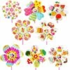 MONLY Windmühle Spielzeug, 8 Stück DIY Papierwindmühle Windmühle Zum Zeichnen Und Dekorieren Für Kinder