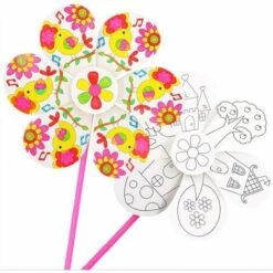 MONLY Windmühle Spielzeug, 8 Stück DIY Papierwindmühle Windmühle Zum Zeichnen Und Dekorieren Für Kinder -Angebote Schneidwerkzeug Store 67667841 3