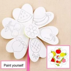 MONLY Windmühle Spielzeug, 8 Stück DIY Papierwindmühle Windmühle Zum Zeichnen Und Dekorieren Für Kinder -Angebote Schneidwerkzeug Store 67667841 5