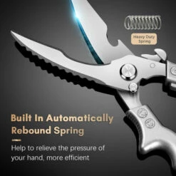 HAPPYSHOPPING Küchenschere Hochleistungs-Küchenschere Edelstahl-Küchenschere Für Fleisch, Huhn, Truthahn, Mehrzweck, Spülmaschinenfest, Grün -Angebote Schneidwerkzeug Store 67709876 5