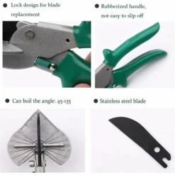 HIASDFLS Gehrungsschneider, Verstellbare Winkelschere Winkelschere Multi-Winkel-Kanal Gehrungsschneider Schere Universal Straight Gehrungsschneider, Für Wasserrohre Gummikabel -Angebote Schneidwerkzeug Store 67820513 3