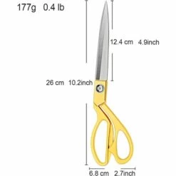 JUNJUN Nähschere, Scharf Und Langlebig, Präziser Schnitt, Angenehm Im Griff, 26 Lang, Golden, Geeignet Für Langstreckenschnitt -Angebote Schneidwerkzeug Store 68012242 3