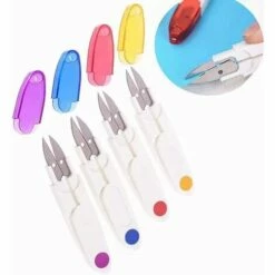 JUNJUN Nähschere Fadenschneider Mit Kunststoffgriff; Kleine Fadenschere Für Kreuzstich, Reisen, Schneider, Angelgarn, Stickerei, Heimwerkerbedarf (4 Stück 4 Farben) -Angebote Schneidwerkzeug Store 68013020 5