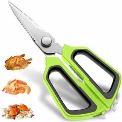 EINEMGELD Küchenschere Schwerlast, Scharfe Küchenschere Aus Edelstahl Spülmaschinenfest Mehrzweck Haushaltsschere Hochwertig Mit Klingenabdeckung Für Huhn, Fisch, Fleisch, Geflügel, Gemüse, Kräuter, Nüsse, Gans