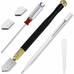 ECHOO Professioneller Glasschneider Aus Legierung Mit 3 Klingen – Öltropfen Und 2–20 Mm Schraubendreher – Für Glasfliesen, Spiegel, Präzise Schnitte, Dickes Glasmosaik