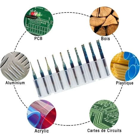 MONLY 10-teiliges PCB-Kit Blauer Nano-Rotationsschneider Schaft 3 Mm Wolframkarbid-Endgravur-Set Für CNC-Fräser Gratwerkzeug Mit Aufbewahrungskoffer 4 MONLY 10-teiliges PCB-Kit Blauer Nano-Rotationsschneider Schaft 3 Mm Wolframkarbid-Endgravur-Set Für CNC-Fräser Gratwerkzeug Mit Aufbewahrungskoffer – Bild 4