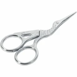 MONLY Edelstahl-Nähschere, Stickerei-Nähwerkzeuge, Kran-Form-Schere, Kreuzstich-Schere Zum Schneiden Von Stoff, Leder Und Rohstoffen (Silber) -Angebote Schneidwerkzeug Store 68292076 3