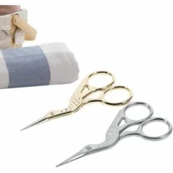 MONLY Edelstahl-Nähschere, Stickerei-Nähwerkzeuge, Kran-Form-Schere, Kreuzstich-Schere Zum Schneiden Von Stoff, Leder Und Rohstoffen (Silber) -Angebote Schneidwerkzeug Store 68292076 4