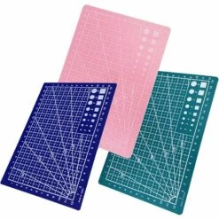 MONLY 3er-Pack Premium-Schneidematten – Quilt-Schneidematten – Schneidelineal – Selbstheilende Doppelseitige Schneidematte – 21 X 14,5 Cm