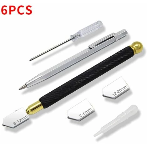 MONLY Professioneller Glasschneider, Glasschneidewerkzeug, Geschmiertes Wolframkarbid-Schneidrad, Schneidet 3–12 Mm Glas, Spiegel, Fliesen Und Buntglas, 6er-Pack, Fonepro 1 MONLY Professioneller Glasschneider, Glasschneidewerkzeug, Geschmiertes Wolframkarbid-Schneidrad, Schneidet 3–12 Mm Glas, Spiegel, Fliesen Und Buntglas, 6er-Pack, Fonepro