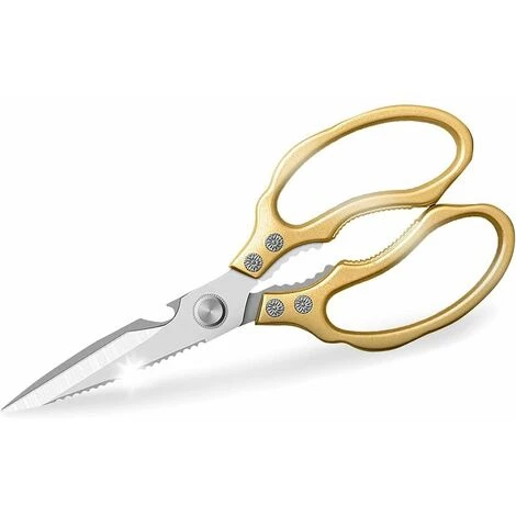 MONLY Mehrzweck-Hochleistungs-Profi-Küchenschere Zum Kochen, Die Super-Massage-Küchenschere Für Huhn, Geflügel, Fuß, Fisch (golden) 1 MONLY Mehrzweck-Hochleistungs-Profi-Küchenschere Zum Kochen, Die Super-Massage-Küchenschere Für Huhn, Geflügel, Fuß, Fisch (golden)