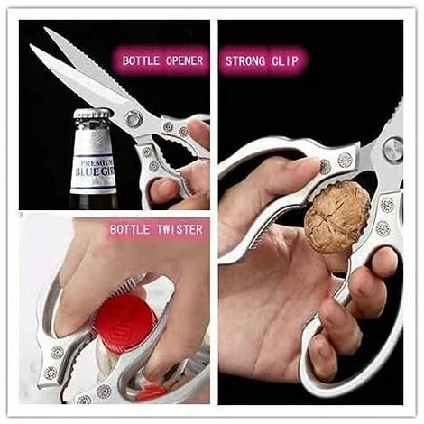 MONLY Mehrzweck-Hochleistungs-Profi-Küchenschere Zum Kochen, Die Super-Massage-Küchenschere Für Huhn, Geflügel, Fuß, Fisch (golden) 3 MONLY Mehrzweck-Hochleistungs-Profi-Küchenschere Zum Kochen, Die Super-Massage-Küchenschere Für Huhn, Geflügel, Fuß, Fisch (golden) – Bild 3