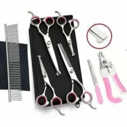 MONLY Hundepflegescheren-Set, Kamm Professionelle Sicherheitsschere