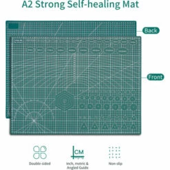 LIFCAUSAL A2 Schneidematte Doppelseitiges Schneidebrett Schneideunterlage DIY Werkzeug Mit Klaren Gitterlinien Winkel Zum Nähen Von Stoff Scrapbooking Kunsthandwerk Kartenprojekte 45 X 60 Cm (Dunkelgrün) -Angebote Schneidwerkzeug Store 68907226 5