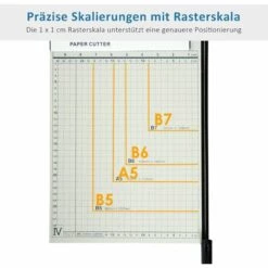 HOMCOM Papierschneidemaschine Hebelschneider Papierschneider Bis DIN A4 Metall Weiß 48 X 26,5 X 5cm 8 HOMCOM Papierschneidemaschine Hebelschneider Papierschneider Bis DIN A4 Metall Weiß 48 X 26,5 X 5cm -Angebote Schneidwerkzeug Store 8282638 4
